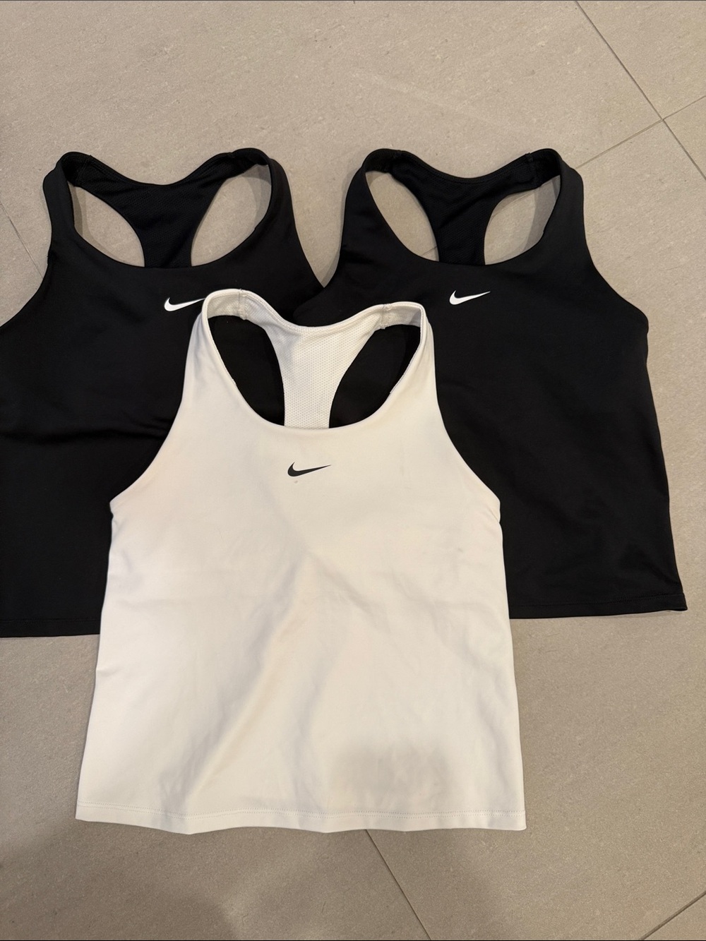 Nike Women's Racerback Tank Top Trio - Black & White